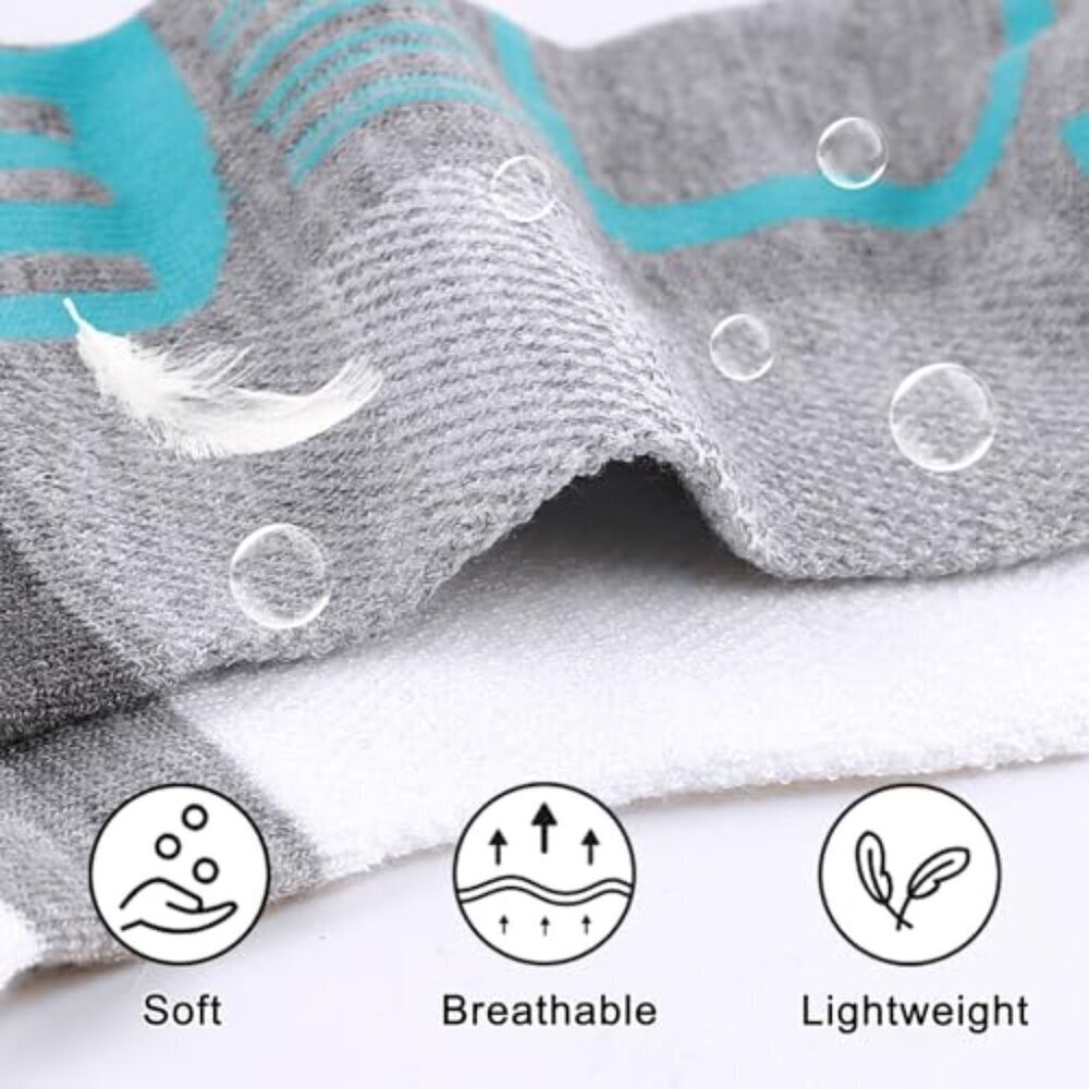 Lightweight Breathable Ankle Socks Arch Support Heel Tab Athletic Casual - Picture 3 of 7